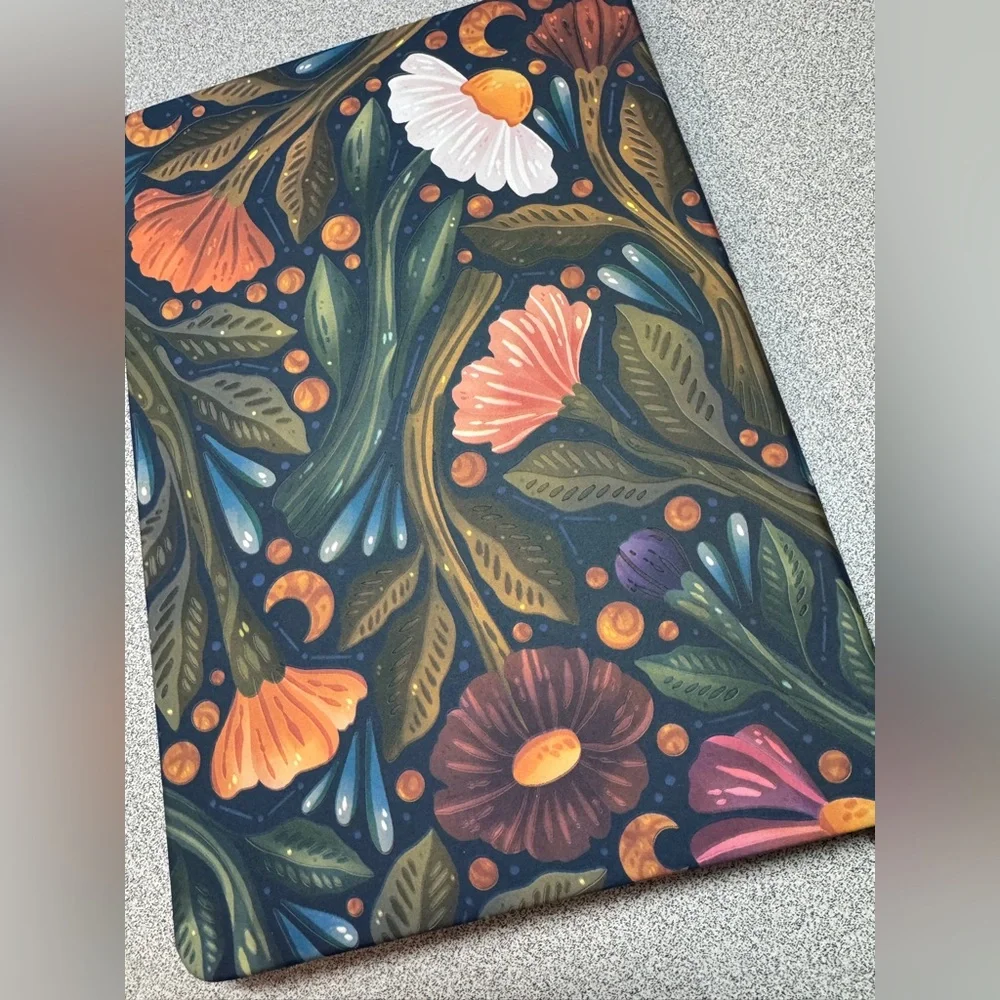Denik Nightsky Floral Debossed Journal Notebook - faux leather luxury soft touch